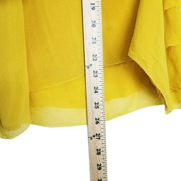 Sundance tank top sheer‎ silk crochet ruffle tiered keyhole button back Medium - Picture 10 of 12